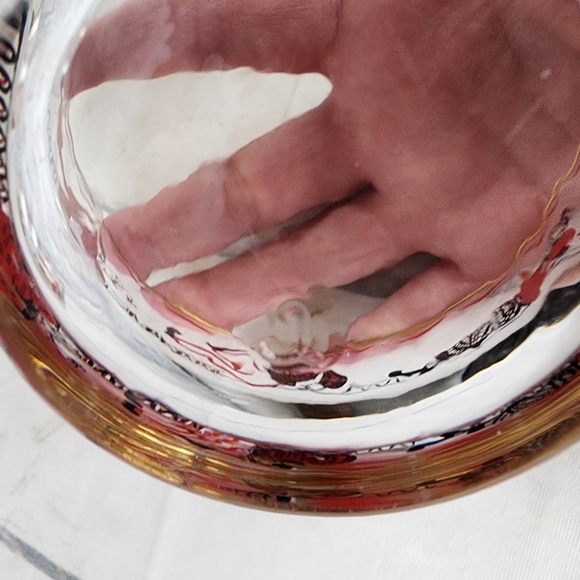 Vintage Mid Century Libby Fruit Bowls Clowns Gold Rimmed Set of 5 - Picture 9 of 16